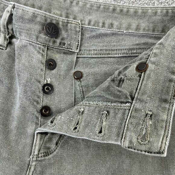 Shockoe Atelier Slim Earthwood Button Fly Jeans Khaki Green Gray 29 - Picture 6 of 11
